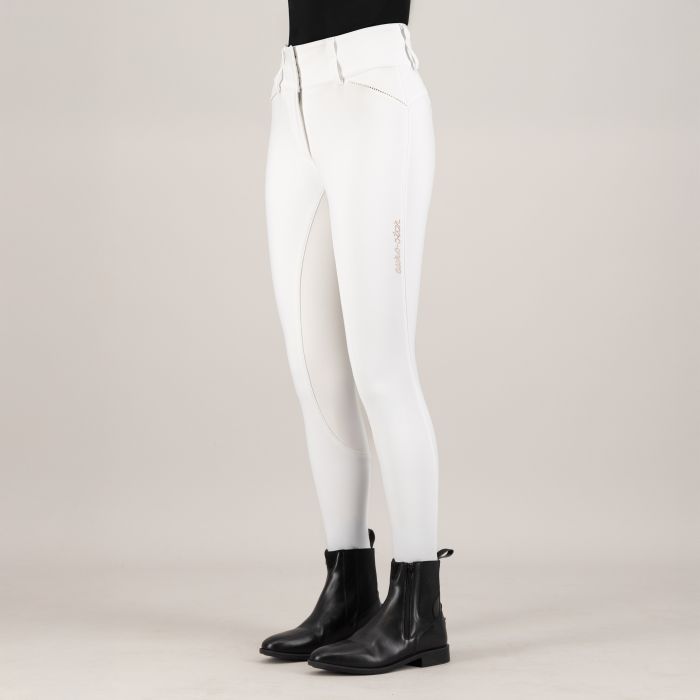 Riding breeches ESAurelia gripconnect Full - 0526 - White-Rosegold Riding breeches ESAurelia gripconnect Full - 0526 - White-Rosegold
