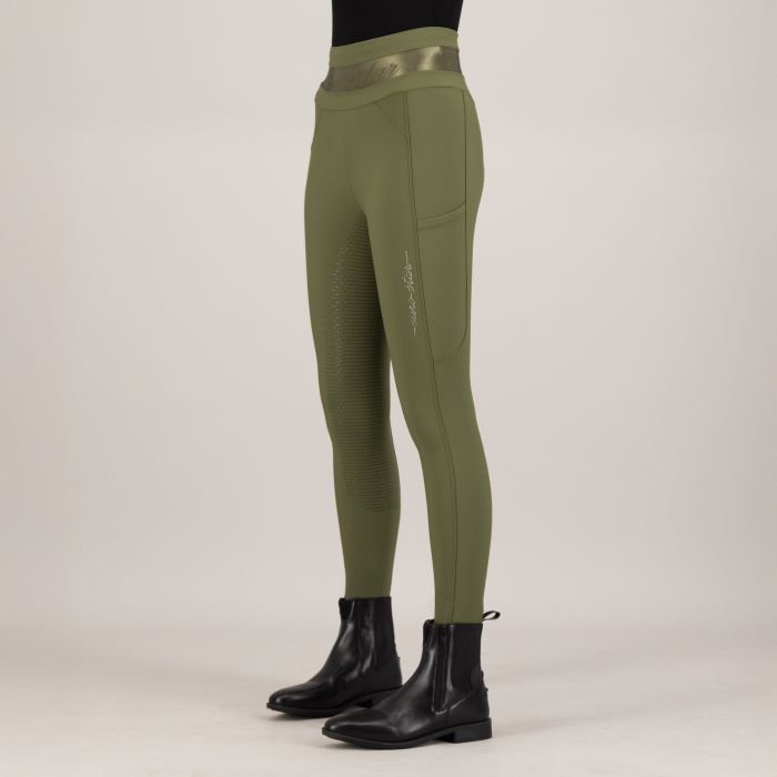 Riding tights ESImpress FullGrip - 6018 - Olive Riding tights ESImpress FullGrip - 6018 - Olive