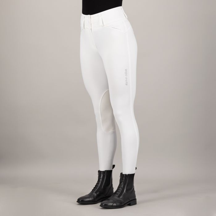 Riding breeches ESAurelia gripconnect Knee - 0001 - White Riding breeches ESAurelia gripconnect Knee - 0001 - White